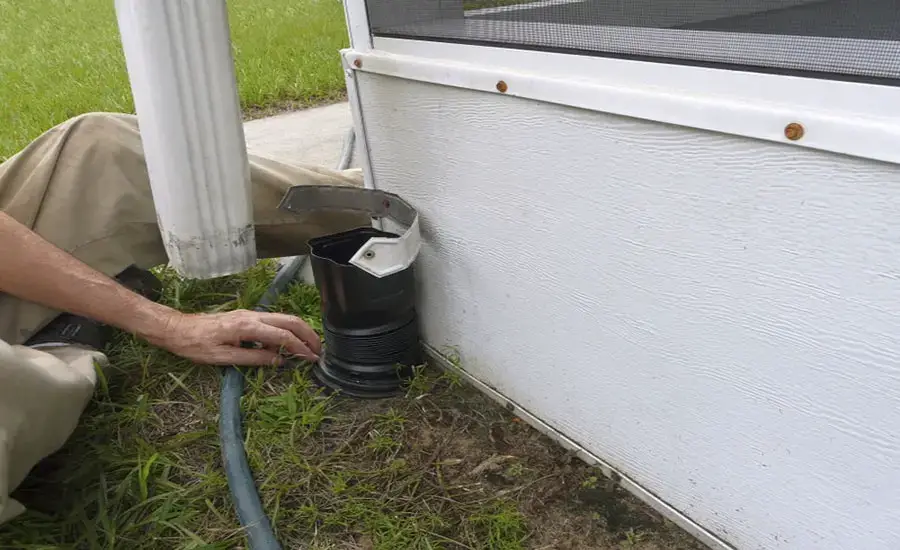 Downspouts Go Into Ground What The, How To Drain Gutter Into Ground