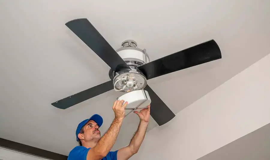 Do Electricians Install Ceiling Fans Who Should You Call Home Inspection Insider - Cost To Install A Ceiling Fan With Existing Wiring Connection