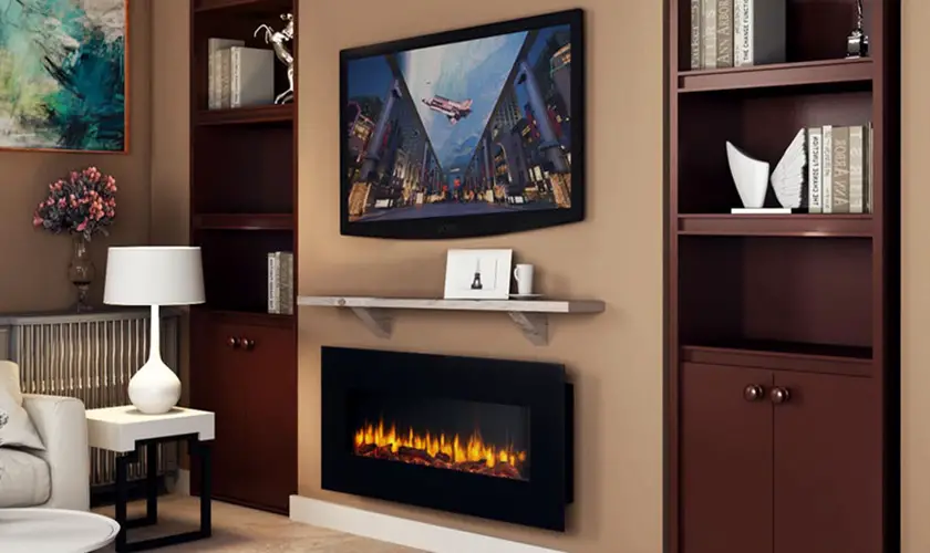 LED realistic electric fireplace