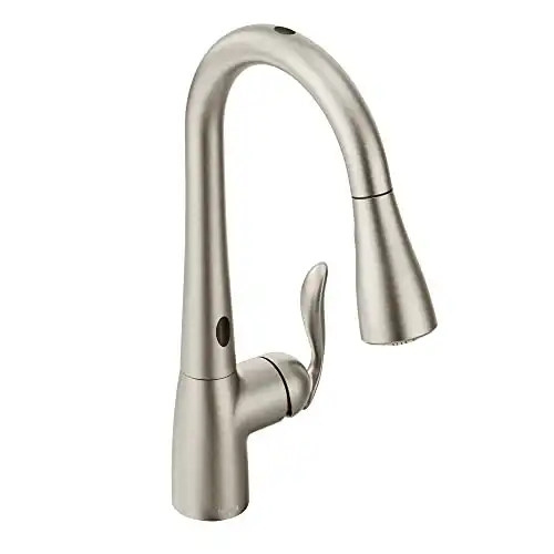 Moen 7594ESRS Arbor Motionsense Two-Sensor Touchless Pulldown Kitchen Faucet