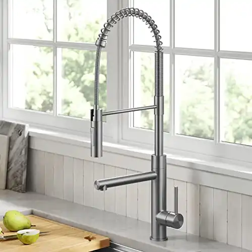 Kraus KPF-1604SFS Artec Pro Commercial Style Pull-Down Single Handle Kitchen Faucet with Pot Filler, Spot Free Stainless Steel