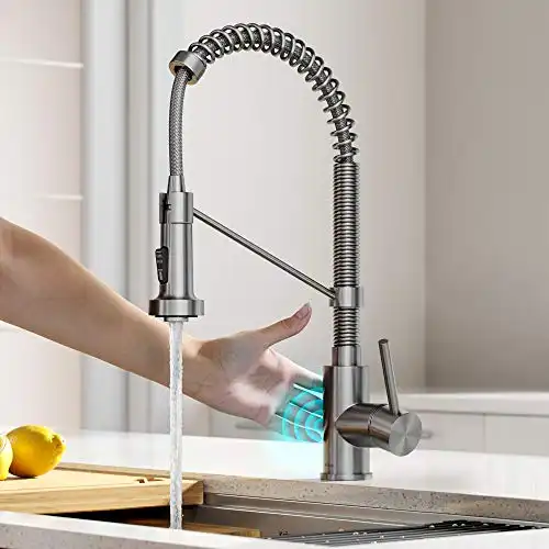 Kraus KSF-1610SFS Bolden Touchless Commercial Pull-Down Kitchen Faucet