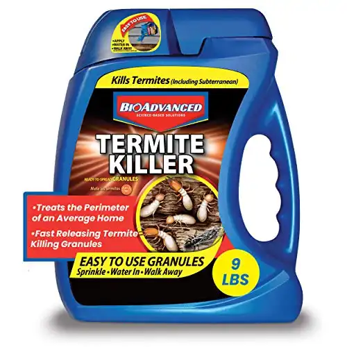 BioAdvanced 700350A Termite Killer Home Perimeter Treatment Ready-to-Spread Granules, 9 Pounds, N.A