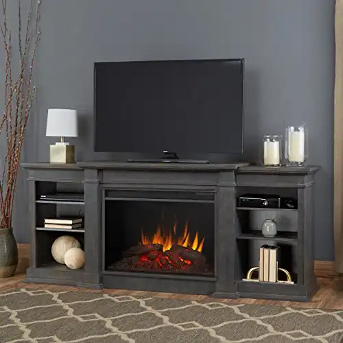 Real Flame 1290E-AGR 1290E Eliot Grand Entertainment Unit with Electric Fireplace