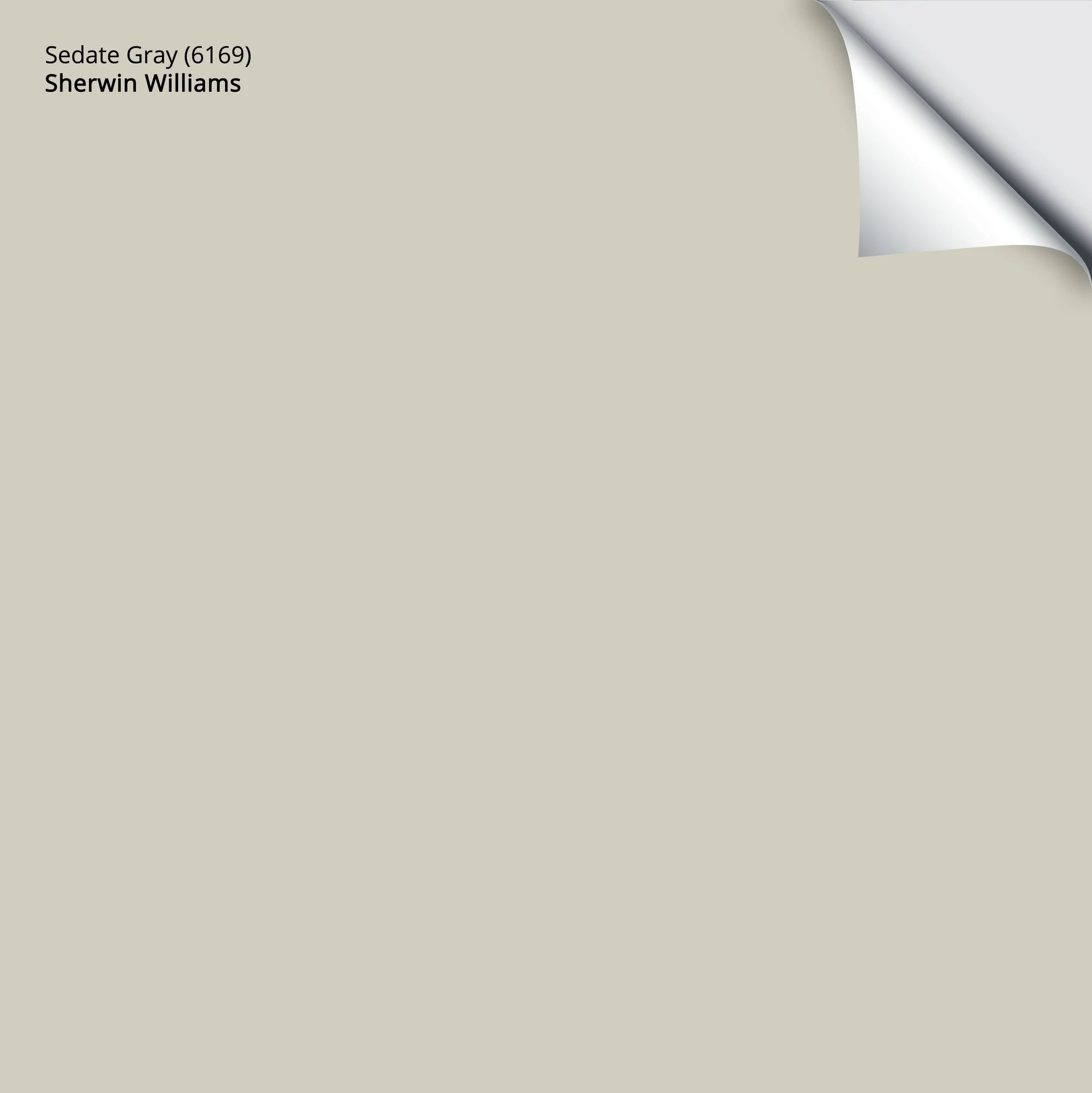 Sedate Gray (6169) | Sherwin-Williams | Samplize Peel and Stick Paint Sample