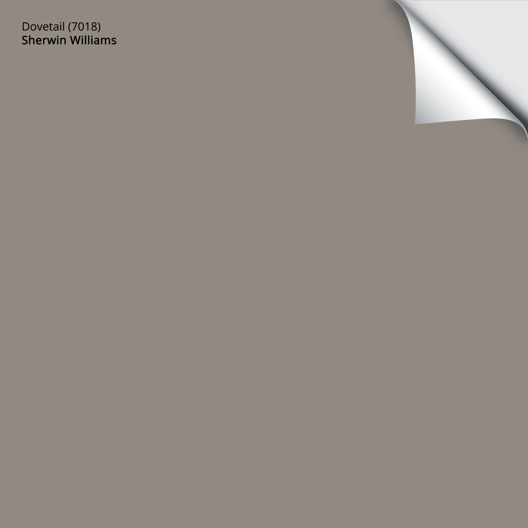 Dovetail (7018) | Sherwin-Williams | Samplize Peel and Stick Paint Sample