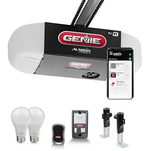Genie Chain Glide Connect Essentials Smart Garage Door Opener - Reliable Chain Drive Opener With LED Lighting- Works with Alexa, SmartThings, Brilliant Smart Home