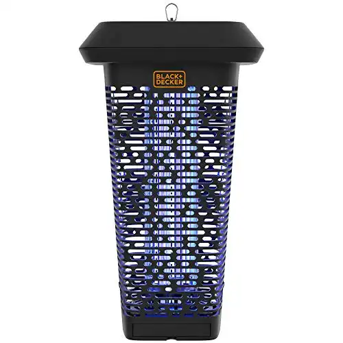 BLACK + DECKER Bug Zapper & Fly Trap-Mosquito Repellent- Gnat Killer Indoor & Outdoor Electric UV Bug Catcher for Insects- 2 Acre Coverage for Home, Deck, Garden, Patio Commercial Strength