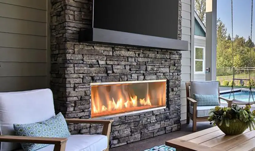 outdoor electric fireplace ideas